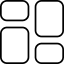 Icon representing selection or grouping of items