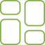 Icon representing selection or grouping of items